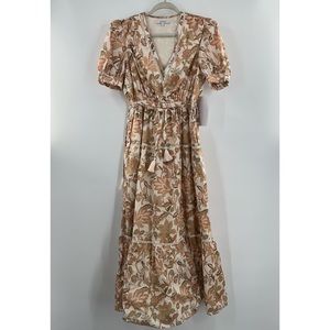 Derek Lam 10 Crosby NWT Paisley Floral Tiered Maxi Dress size 4